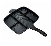 5 in 1 Diviso Acciaio Inox Grill Padella Multiuso Utensili da Cucina Pentole Antiaderente per Cucina