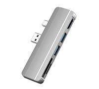 5 in 1 Dual-Port USB3.0 Micro SD SDHC SDXC SD Lettore di Dati Hub USB Dock Station Mini DP a HDMI Converter Adapter per Surface Pro 4/5/6