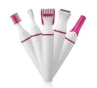 5 in 1 Epilatore femminile Donne Corpo Viso Rasoio Multifunzionale Rasoio da barba Lady Depilatore Impermeabile Portatile Rasoio elettrico per le Donne Area Uomini Viso Piccolo Cordless Impermeabile