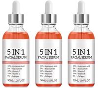 5 In 1 Facial Serum, 5 IN 1 Facial Serum, 5 IN 1 Anti-Aging Facial Serum,Advanced Collagen Boost Anti Aging Serum, 30ml. (3pcs)