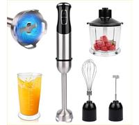 5 in 1 Frullatore a Immersione Multifunzione, 1000 W, 21 marce, con Tritatutto da 800 ml e Misurino da 600 ml, Frusta, Bastone per la schiuma di latte, frullatore, senza BPA
