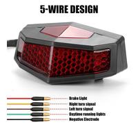 5 In 1 Indicator LED Per Moto Luce Di Stop Posteriore Freno Luce Targa
