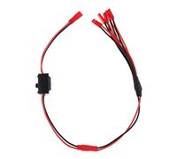 5 in 1 JST Splitter Wire Connettore Batteria 2 Pin Maschio Femmina w Interruttore ON/Off