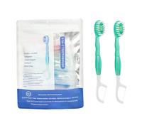 5 in 1 Mini Brush, Toothpaste and Floss, Mini Toothbrushes with Toothpaste, 26PCS Individual Packs 5 in 1 Toothbrush & Floss for Travel (Green Tea)