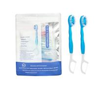 5 in 1 Mini Brush, Toothpaste and Floss, Mini Toothbrushes with Toothpaste, 26PCS Individual Packs 5 in 1 Toothbrush & Floss for Travel (Mint)