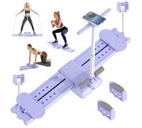 5 in 1 Mini Reformer Pilates per Casa, Tavola per Flessioni, Attrezzo per Addominali, Pilates Essential Kit con Maniglie Rimovibili, Portata di 150 Kg, per Allenare Core, Glutei e Braccia