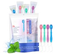 5 In 1 Mini Toothbrush & Floss & Tongue Scraper & Toothpick Set, 5 In 1 Toothbrush & Floss, All In One Oral Care On The Go, Individually Packed In Box, for Travel And Gatherings Daily Use (1pcs)