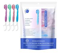 5 in 1 Mini Travel Toothbrush, Disposable Multi-Functional Oral Care Set Tool 4 Flavors, Portable Multi-Functional 5 in 1 Toothbrush