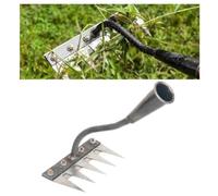 5-in-1 Multifunzione Weeding Tool, Nuovo modello ispessito 5/6/7/8 denti Heavy Duty Metal Thatch Rake per giardino efficiente, giardinaggio a mano sarchiatore strumento rastrello in acciaio rinforzato