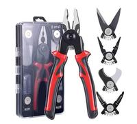 5 in 1 Pinze spelafili sostituibili tagliafili taglierina portatile multifunzionale pinza antiscivolo manico strumento di riparazione domestica