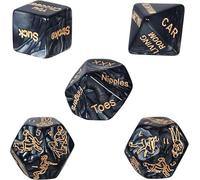 5 In 1 Plastica Classico Nero Multifunzione Gioco Dadi, Guida Di Azione Creativa, Regalo Per Coppia -D17