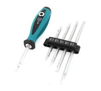 5 in 1 Set Chrome Vanadium Reversible 2Way Slotted Phillips Screwdriver w Handle