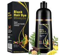 5 IN 1 Shampoo Capelli Nero per Capelli Grigi, 500ML Hair Dye Shampoo, Istantaneo Shampoo Capelli Colorati, Hair Color, Colore Naturale, Naturale-per Capelli per Donna Uomo