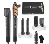 5 in 1 Spazzola Asciugacapelli & Air Styler ad Alta Velocità [110000 RPM] Spazzola Aria Calda Modellatore Lisciatore, Spazzola Modellante ad aria per Capelli Ricci, Lisciante, con Cura Ionica