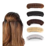 5 in Invisible Fluffy Hair Pad,Natural Hair Bump Clip for Volume,Hair Bun Invisible False Hair Clip,Invisible Fluffy Hair Bun,Volume Hair Clips,DIY Heighten Hair Party Styling (5PC)
