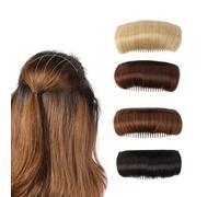5 in Invisible Fluffy Hair Pad,Natural Hair Bump Clip for Volume,Hair Bun Invisible False Hair Clip,Invisible Fluffy Hair Bun,Volume Hair Clips,DIY Heighten Hair Party Styling (4PC)
