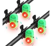 5 indicatori di abboccamento elettronico 2 in 1 con sensore di movimento, luce di allarme, pesca, pesca notturna, canne a LED, indicatore di morso a clip, indicatore di pesce (4 pezzi)