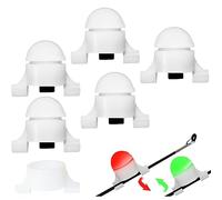 5 indicatori di abboccamento elettronico 2 in 1 con sensore di movimento, luce di allarme, pesca, pesca notturna, canne a LED, indicatore di morso della luce notturna (5 pezzi)