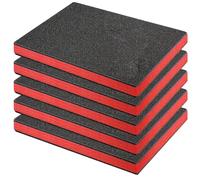5 inserti in schiuma per cassetta degli attrezzi, inserti in schiuma EPE ad alta densità nera e rossa, set da 5 pezzi, set da 5 pezzi, in schiuma per cassetta degli attrezzi, inserti in schiuma per