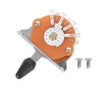 5 - Interruttore per chitarra elettrica a 5 posizioni, selettore di pickup in stile a lama per, realizzato in metallo e plastica con viti di montaggio, (Nera)