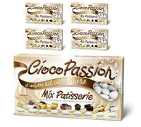 5 Kg di Confetti Cioco Passion Crispo Mix Patisserie, per Bomboniera Confettata Matrimonio Comunione, con Cioccolato al Latte Bianco Ripieni, Gusti Assortiti Misti (5 chili)