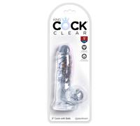 5" KING COCK CLEAR PICCOLO DILDO TRASPARENTE CON TESTICOLI FALLO REALISTICO TOYS