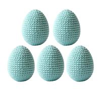 5 Knitted Easter Eggs, Pastel Spring Party Favors, Decorative Knitted Eggs, Easter Craft Tabletop Accent for Home Vase Wreath Garland Dining Table Workplace Party Celebration Seasonal Decoration