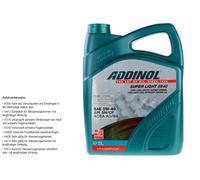 5 L ADDINOL SUPER LIGHT 0540 Olio Motore 5W-40 per MB 229.5/226.5 VW 502/505