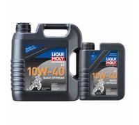 5 L Liqui Moly Olio Motore Moto 4T 10W-40 Basic Offroad API SN PLUS
