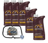 5 L mannol Dexron III Vaico Filtro Olio Trasmissione per Mercedes-Benz Saloon