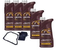 5 L mannol Dexron VI Denckermann Filtro Olio Trasmissione per Opel Saab YS3F 1.8