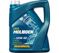 5L MANNOL olio motore Molibden 7505 10W-40 per VW 501 01 VW 505 00 Api Sn / CH-4
