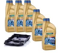 5 L RAVENOL ATF T-WS Olio Cambio Automatico + Filtro Per BMW X1 E84 xDrive18d