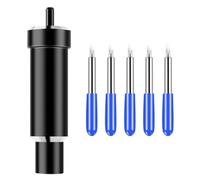 5 lame Deep Cut con custodia, lama da taglio a 60 gradi in tessuto vinilico e supporto di ricambio compatibile con Explore Air One/Air 2/Air 3 Cricut Maker/Maker 3 tagliatrice per affettatrice fai da
