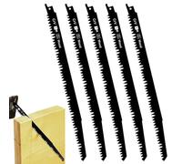5 lame per seghetto alternativo da 300 mm per taglio rapido del legno, lame CRV 5TPI per legno, tubi in PVC, potatura per legno secco/bagnato, S1531LL S1531LL per taglio rapido, compatibili con Bosch