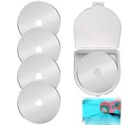 5 lame per taglierina rotante, universale, 45 mm, in titanio, resistente, ricambio SKS-7, lame da taglio per tessuti, carta, scrapbooking, compatibili con Olfa Fiskars (argento)