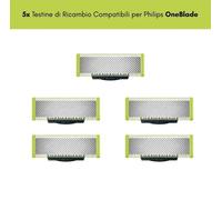 5 Lamette per Philips OneBlade - Lame di Ricambio compatibili x QP2530 QP2724
