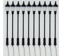 5 Lampade LED H0 per Modellismo Ferroviario con Resistenze 12V - per lanterne Metalliche Luce Bianca Calda per Diorami e Plastici Scala HO