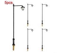 5 Lampade Stradali HO Scale LED Antiche per Modellismo | 5 lampade LED, scala HO, altezza 9cm, tensione per 3v DC, cablaggio incluso per modellismo
