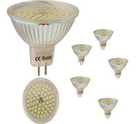 5 lampadine a LED MR16 da 3 W, bianco freddo (7000 K), 60 SMD 2835, 320 lumen, AC/DC 12 V, angolo di 120 °, CRI: 80, nessun effetto stroboscopico