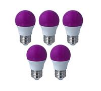5 lampadine a LED viola per feste, 4 W, E27 Extrastar, per feste, decorazione (E27PURPLE)