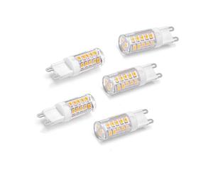 5 lampadine g9 lampadina led 4.8 w = 60 w luce calda per lampadario applique