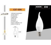 5 lampadine led 6 w soffio di vento lampadina luce bianca calda naturale e14