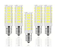 5 Lampadine LED E14 5w Equivalenti 50 W Risparmio Energetico Illuminazione 550 Lm Non Dimmerabile per Camera Letto Soggiorno Frigorifero Domestico Illuminazione(E14 5W cool white 6500K)