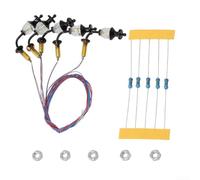 5 Lampioni O Scale con LED e Staffa in Metallo | LED caldo inclusi, cavo pre-collegato, tensione per 3v DC, realistico per diorami