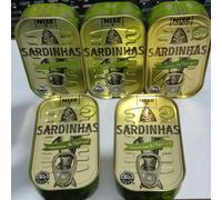 5 lattine sardine portoghesi in olio d'oliva 120 g 4,23 once Nixe Portugal