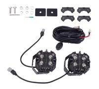 5" LED Cube Lights 212W Spot Beam Side Shooter RGB Work Lamp For Off Road Jeep