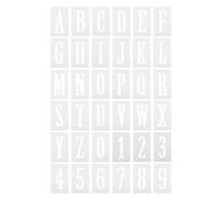 5" Lettera Numero Stampino,36pz 3.5" Larghezza Riutilizzabile per Pittura,Bianco