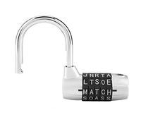 5 Lettere Lucchetto Combinazione, Lega di Zinco Lucchetto con Codice per Armadietto, Serratura di Sicurezza con Password per Valigia Viaggio(Silver)