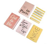 5 libri di simulazione di carta da utilizzare come oggetti decorativi e oggetti di scena fotografici, imballati piatti e pronti per il montaggio (B)